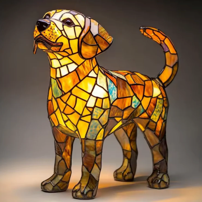 Handmade Dog Lamps
