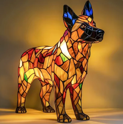 Handmade Dog Lamps
